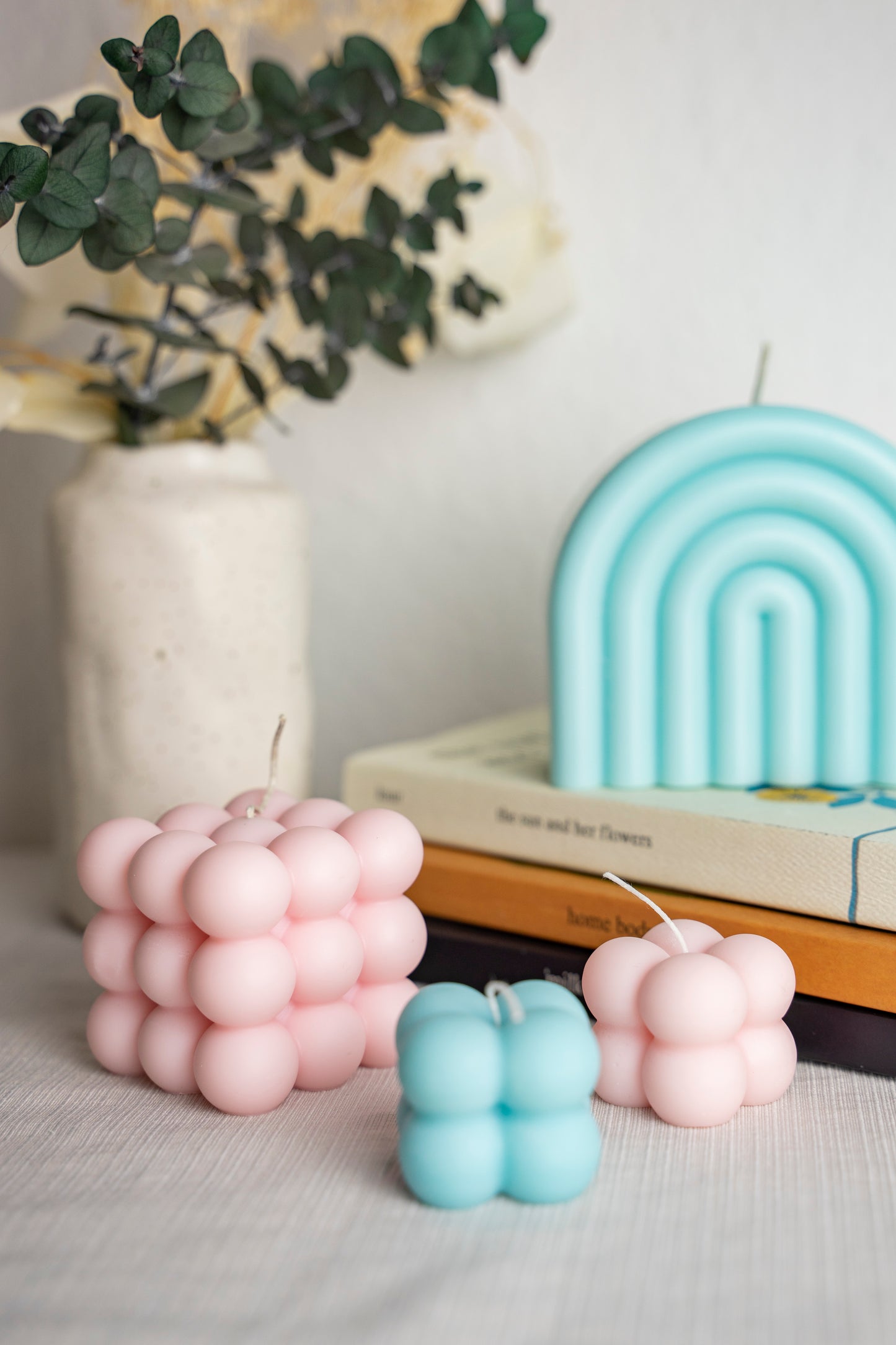 Bubble Kerze Karla - bunte Farben