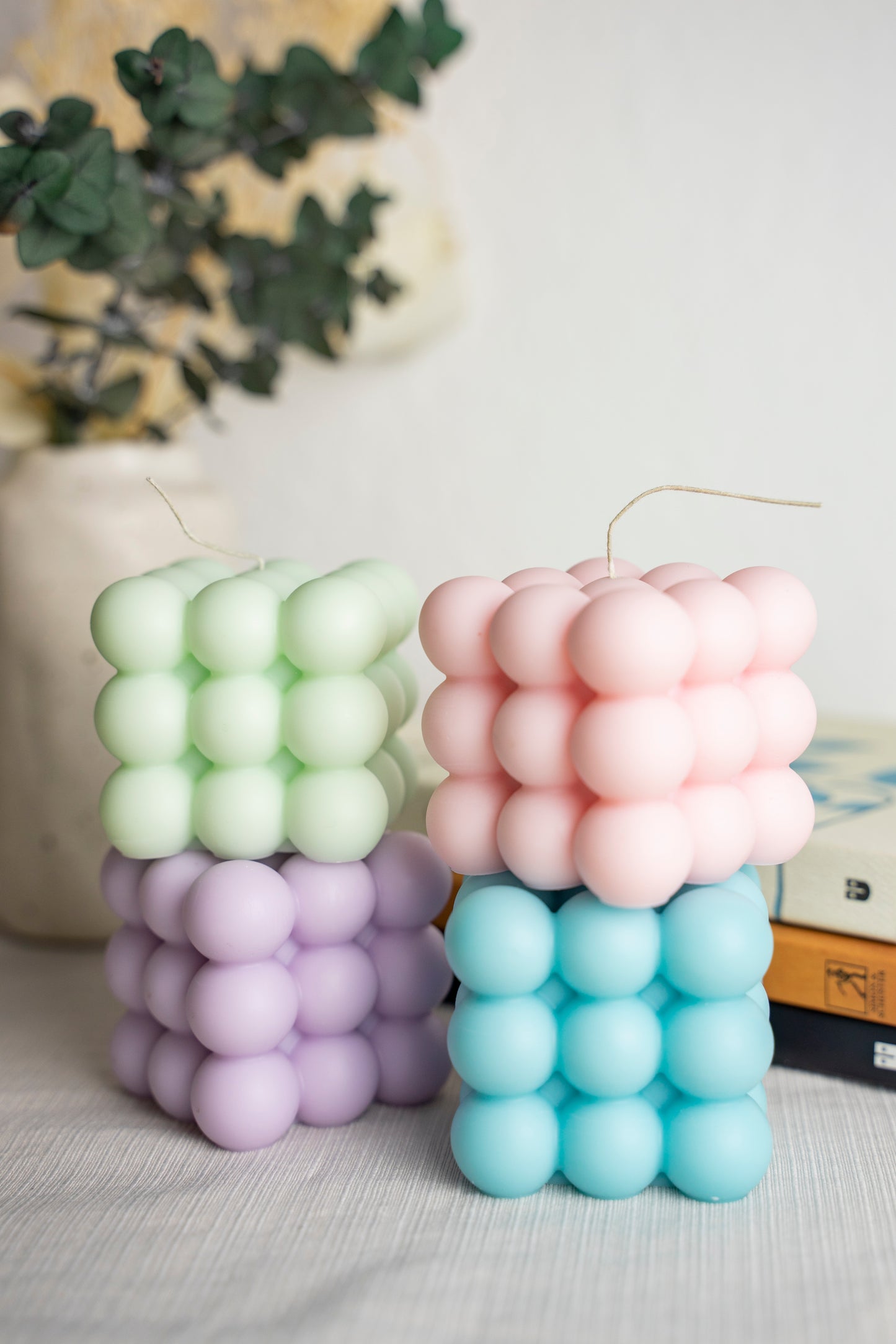 Bubble Kerze Karla - bunte Farben