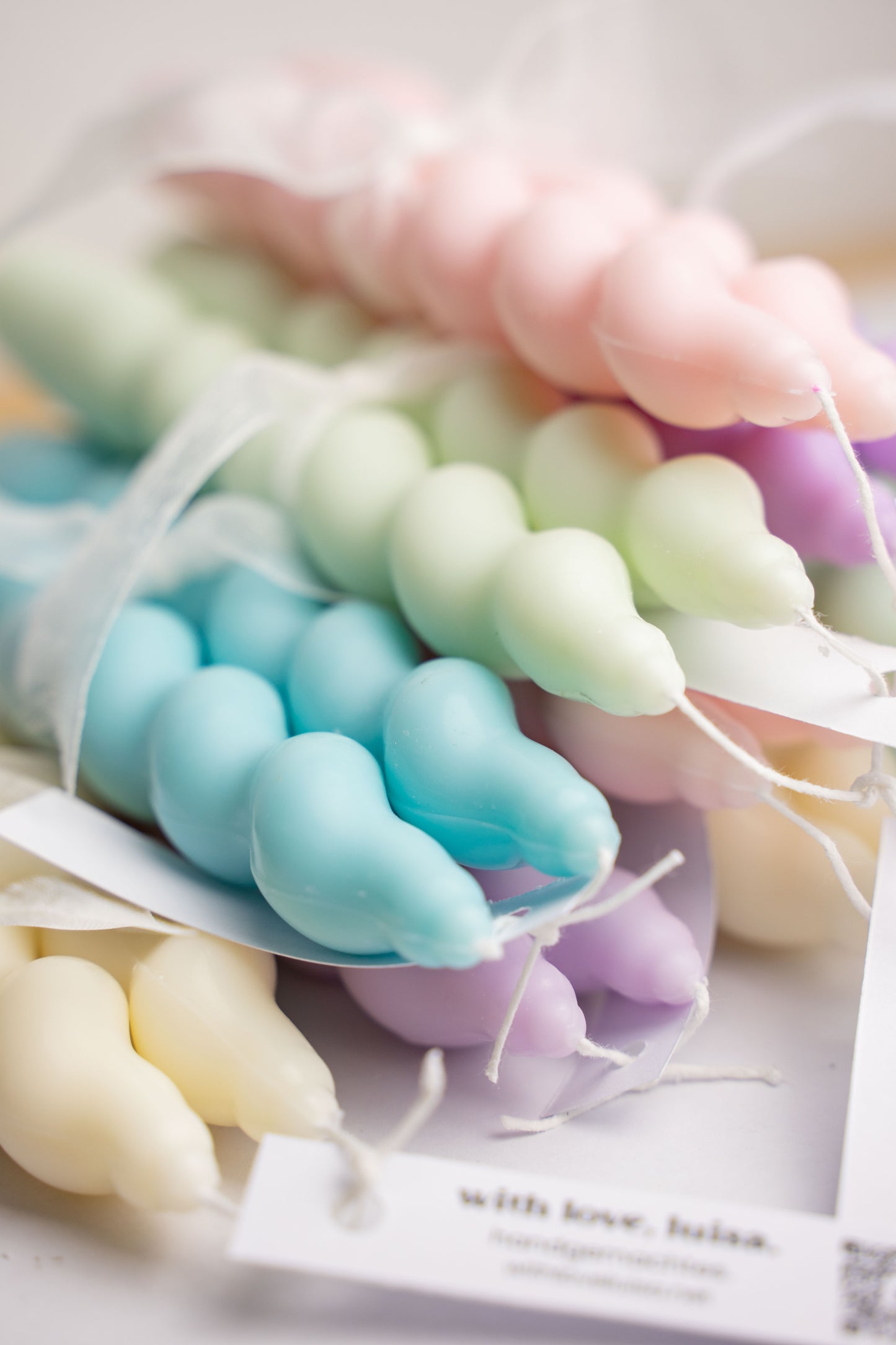 Stabkerze Swirl - bunte Farben