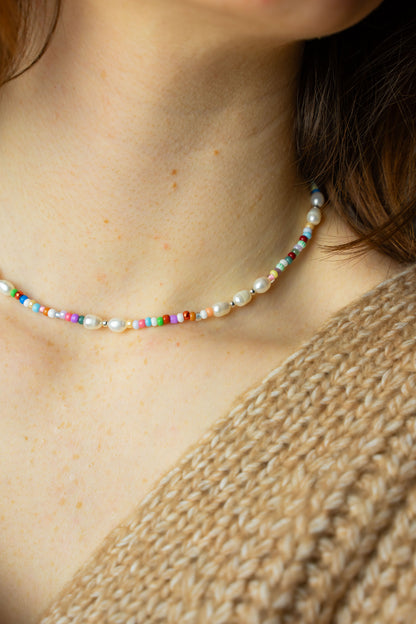 Halskette Rainbow Pearl
